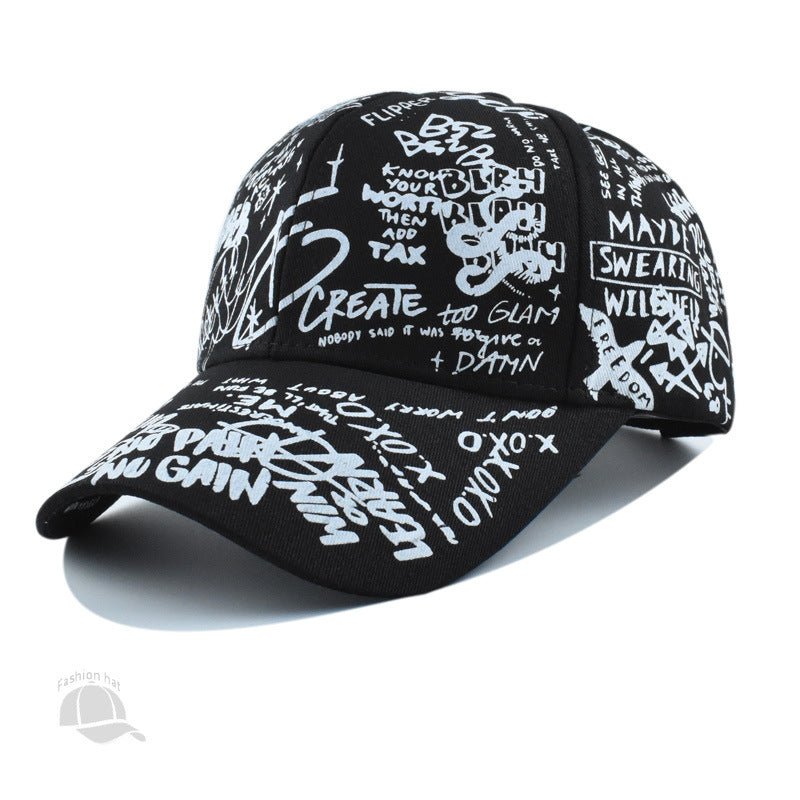 Wholesale Four Seasons Graffiti Printed Baseball Cap Sun Cap